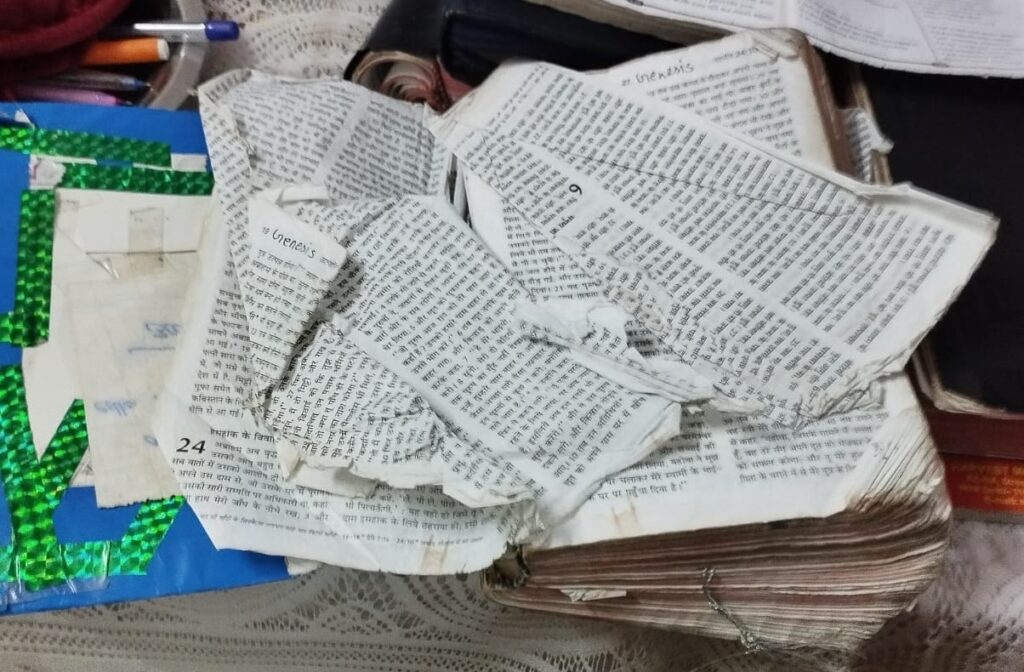 A-Bible-following-an-attack-on-persecuted-believers-in-India