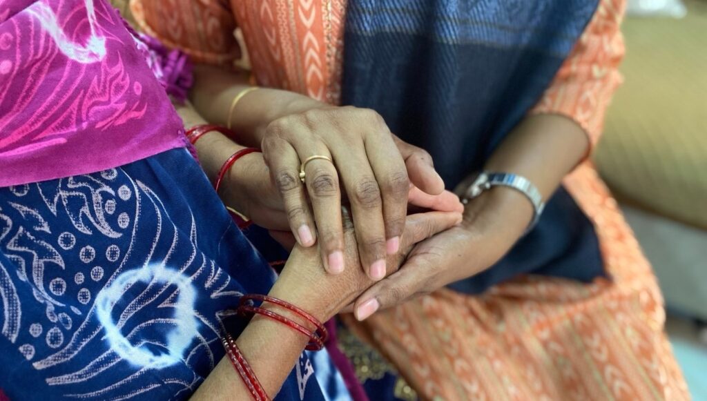 two women spend time in spiritual fasting