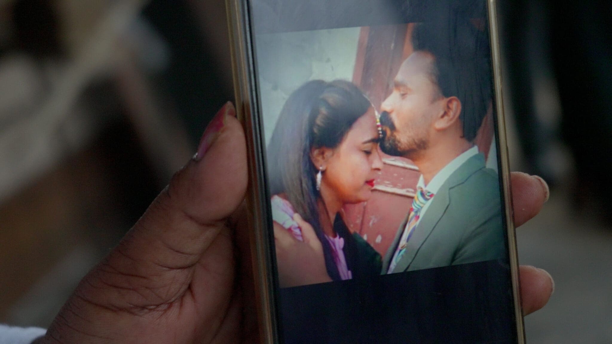 Simran and her husband in an old photo.