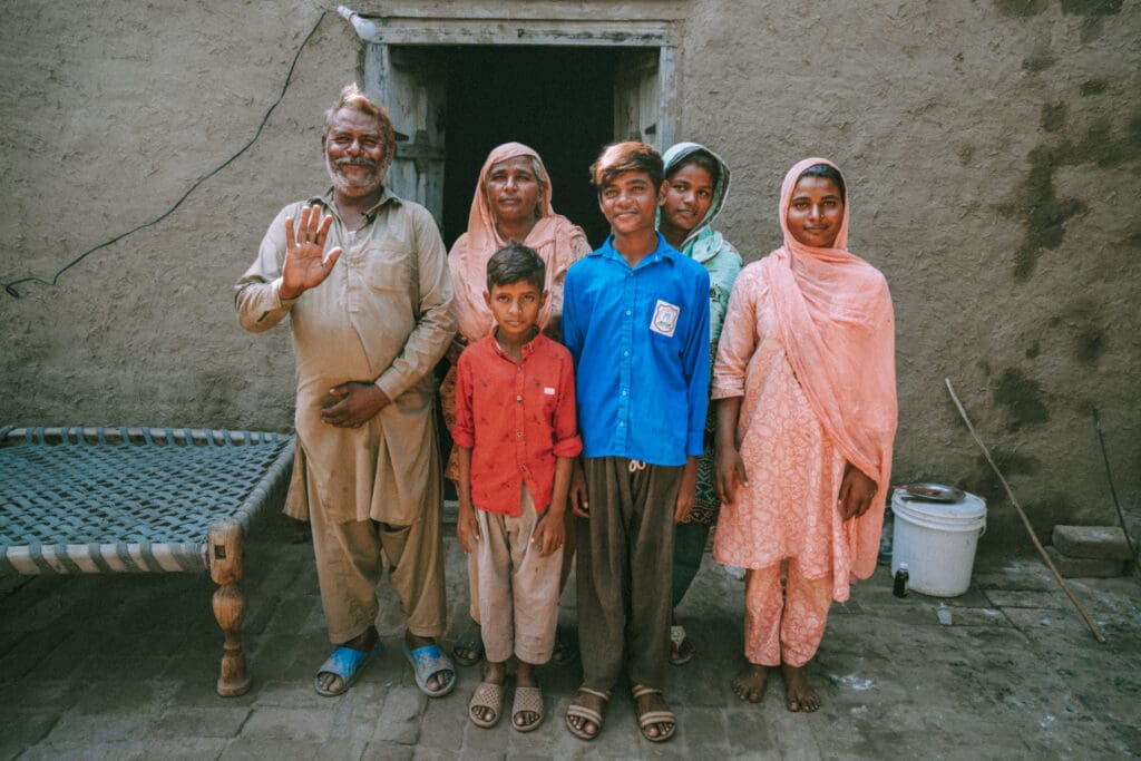 A formerly enslaved Pakistani Christian family celebrates their newfound freedom, their debt having been paid.