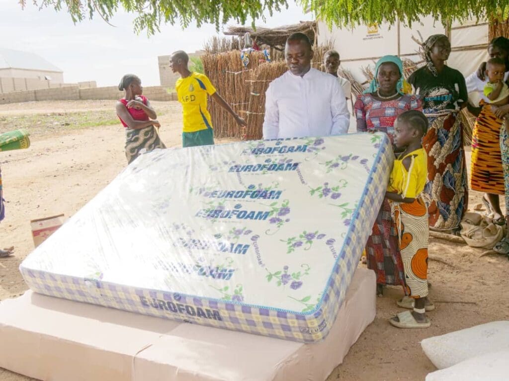 Displaced children at IDP camp in Nigeria receive aid and reunite with parents