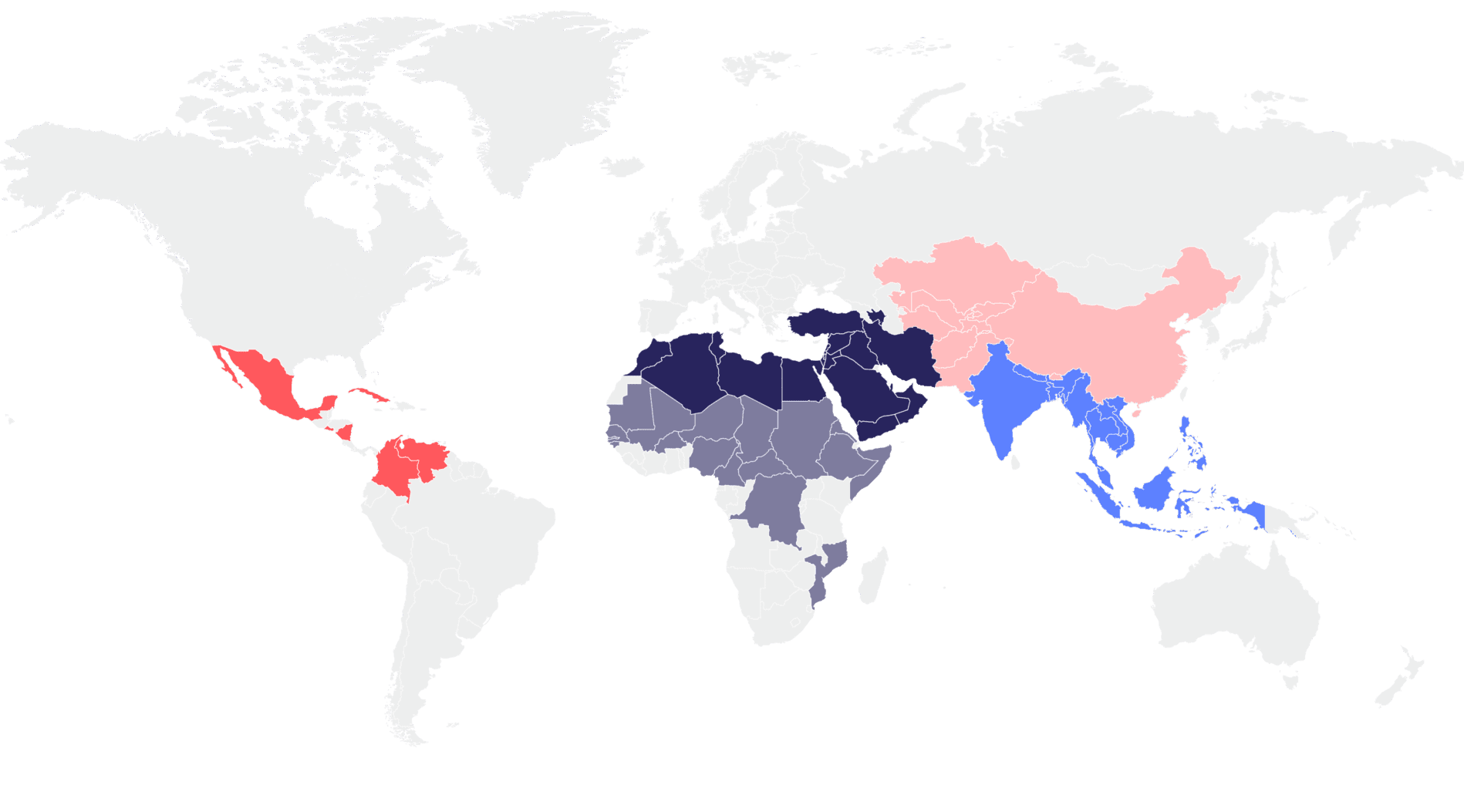 The 5 regions we serve around the world