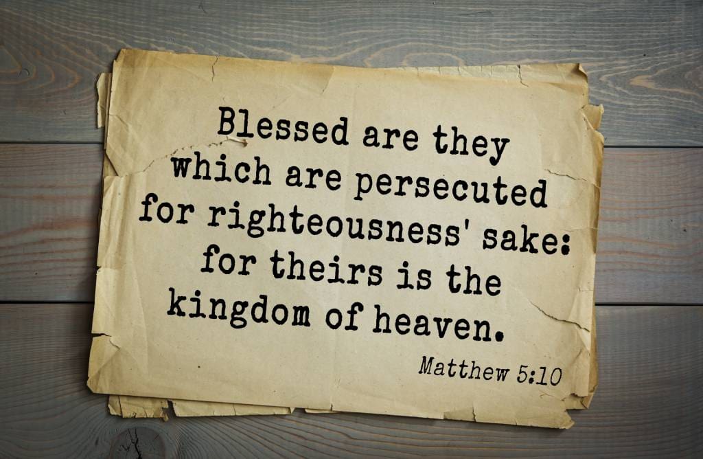 An illustration of Matthew 5:10.