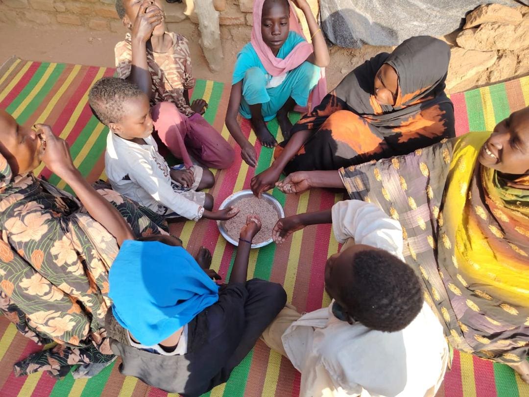 Displaced Sudanese Christians gathering amid the humanitarian crisis caused by the RSF civil war in Sudan