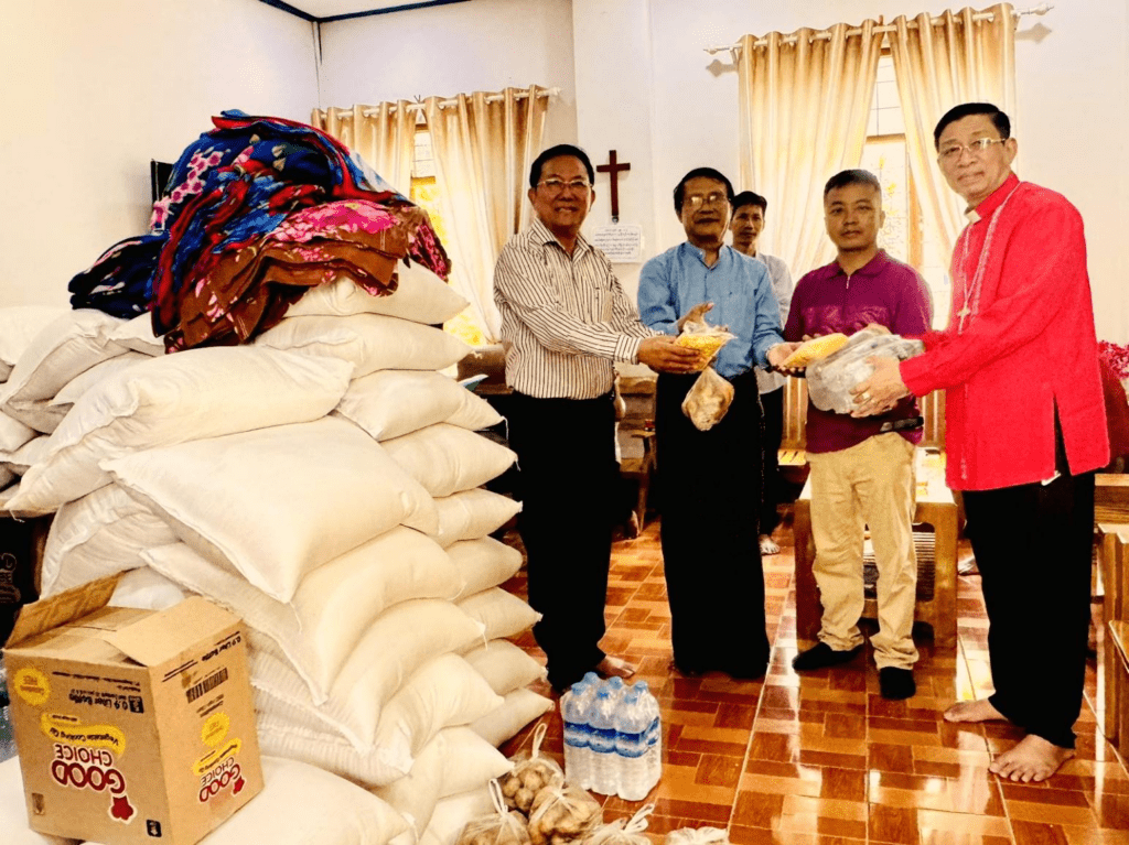Christians in Myanmar receive and distribute aid following an earthquake
