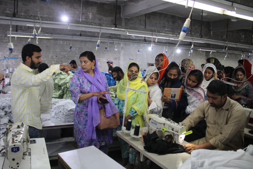 Women in a Nigeria IDP camp begin training that will help them become self-sufficient.